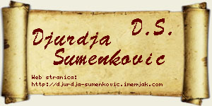 Đurđa Šumenković vizit kartica